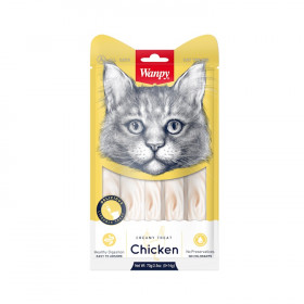 Кремообразно лакомство Wanpy Creamy Chicken за котки с пиле 5 бр. по 14 гр.